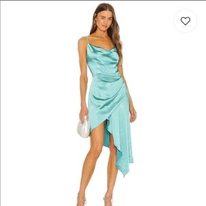 ELLIATT Jacinda Dress in Turquoise from Revolve - Wedding Guest Dress Size M